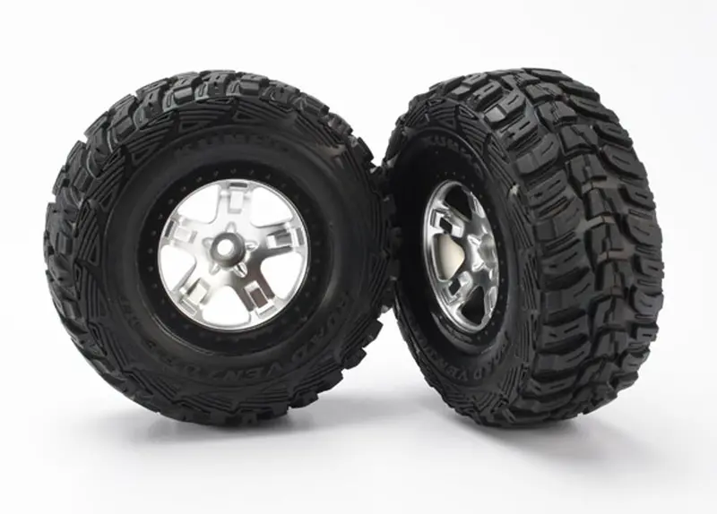 Traxxas Kumho Tires, Sct Beadlock Style Wheels, Satin Chrome, 5881 1