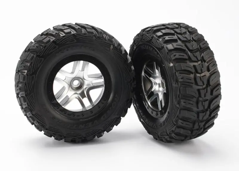Traxxas Kumho Tires, Sct Ss Wheels, Satin Chrome/Black, 5882 1