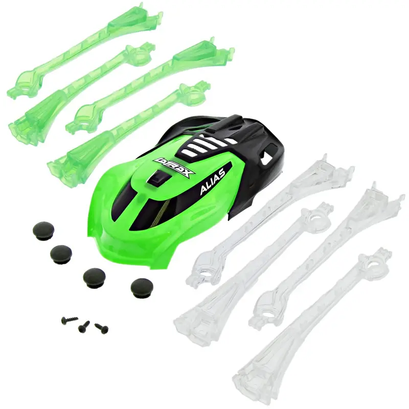 Traxxas Latrax Alias Quadcopter Green & Black Canopy & Led Lens With Feet & Screws 1