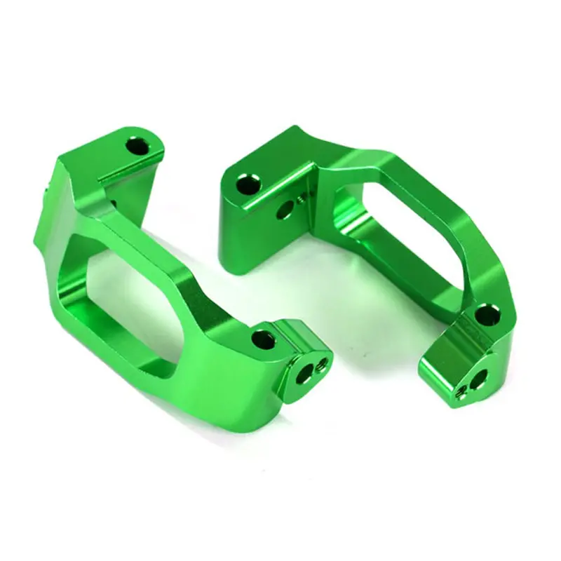 Traxxas Left & Right Caster Blocks, Aluminum, Green, 8932G 1