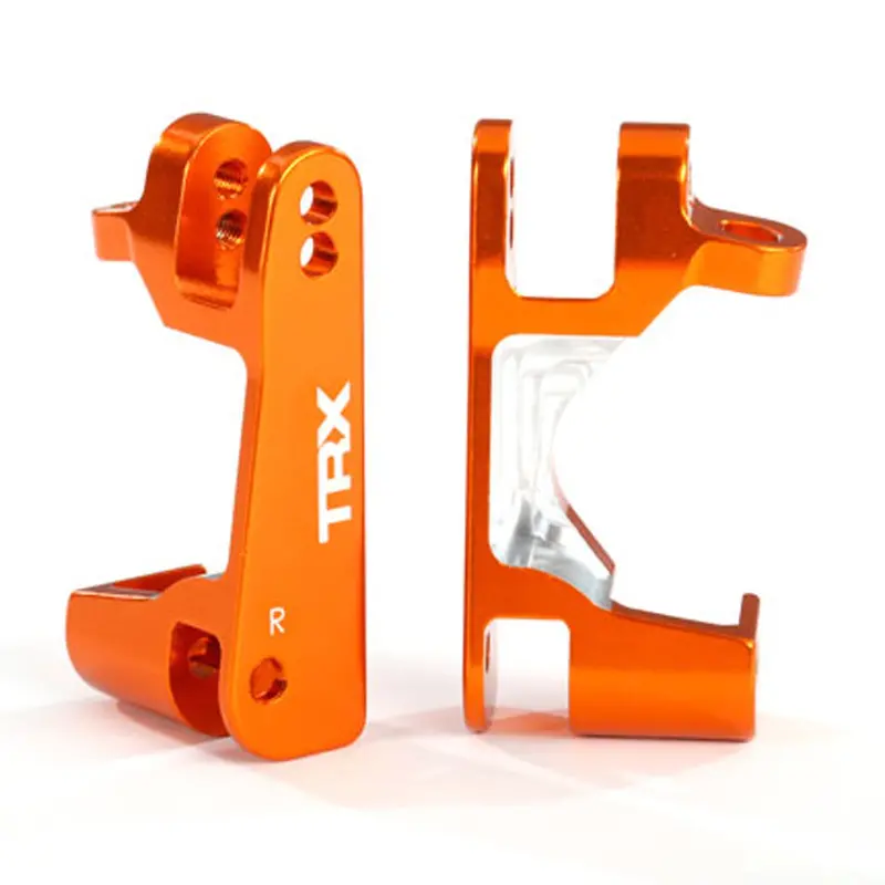 Traxxas Left & Right Caster Blocks, Aluminum, Orange, 6832A 1