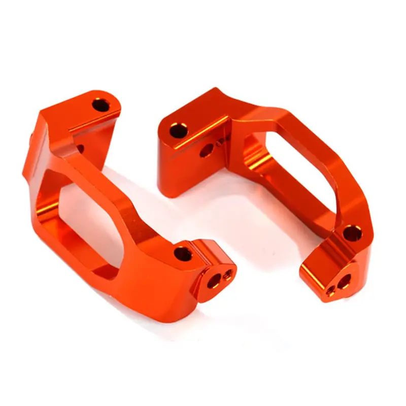Traxxas Left & Right Caster Blocks, Aluminum, Orange, 8932A 1