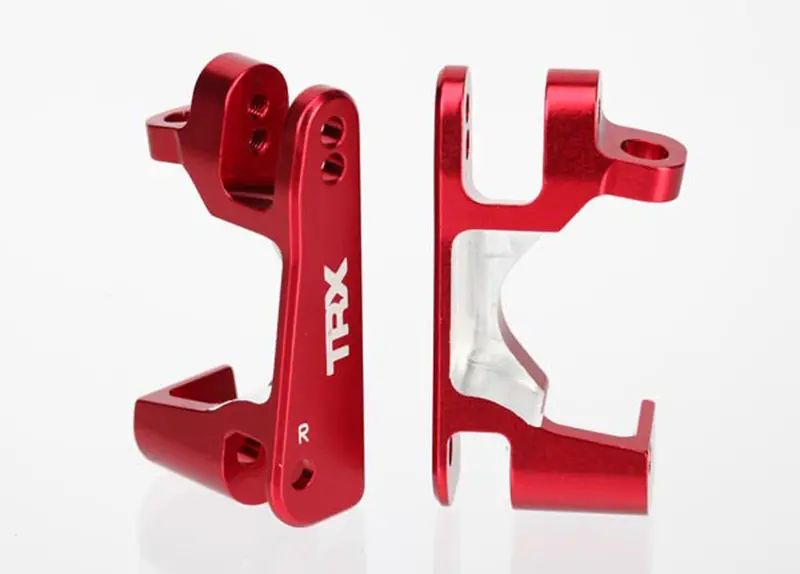Traxxas Left & Right Caster Blocks, Aluminum, Red, 6832R 1