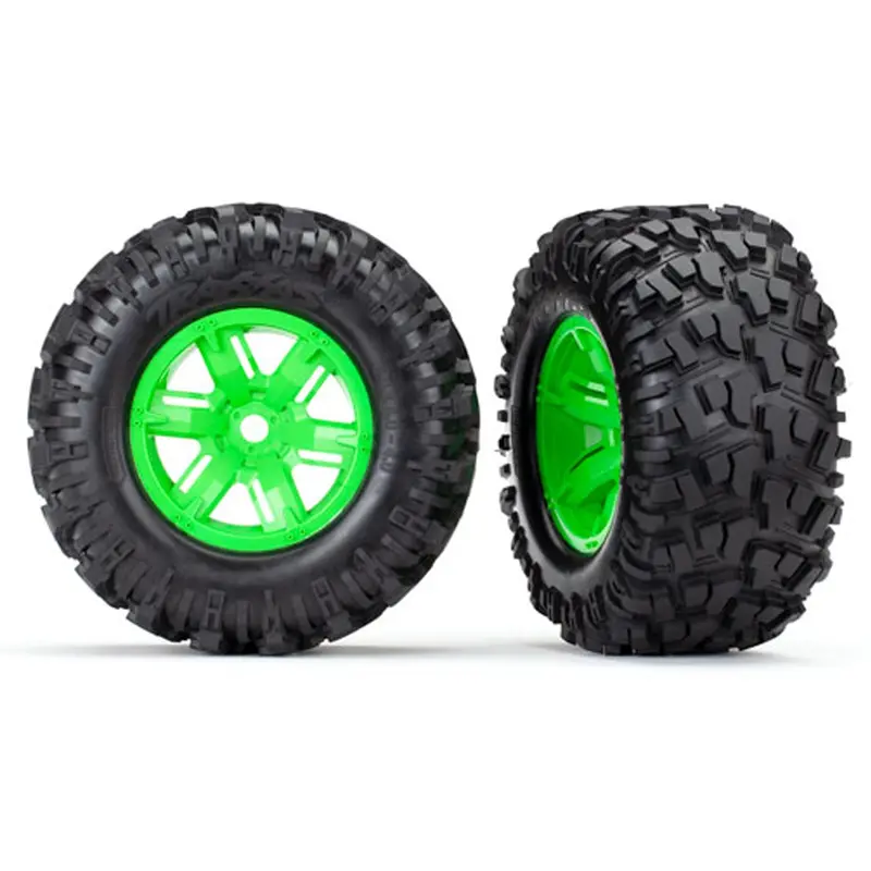 Traxxas Maxx At Tires, X-Maxx Wheels, Green, 7772G 1
