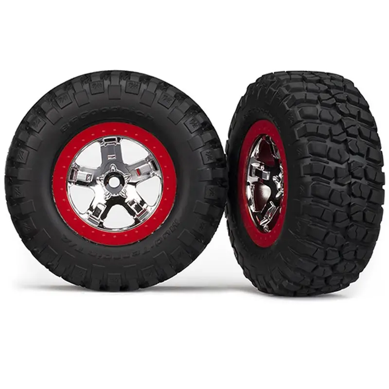 Traxxas Mud-Terrain Tires, Sct Chrome Wheels, 5869 1