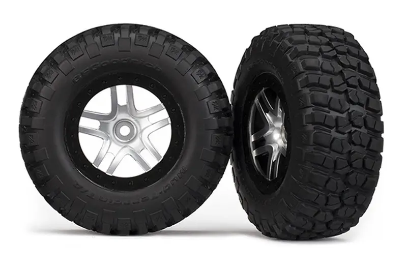 Traxxas Mud-Terrain Tires, Sct Ss Wheels, Chrome, 6873 1