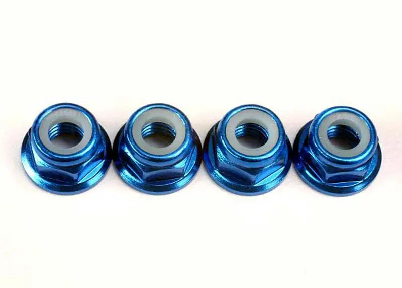 Traxxas Nylon Locking Nuts, 5Mm, Aluminum, Blue, 4147X 1