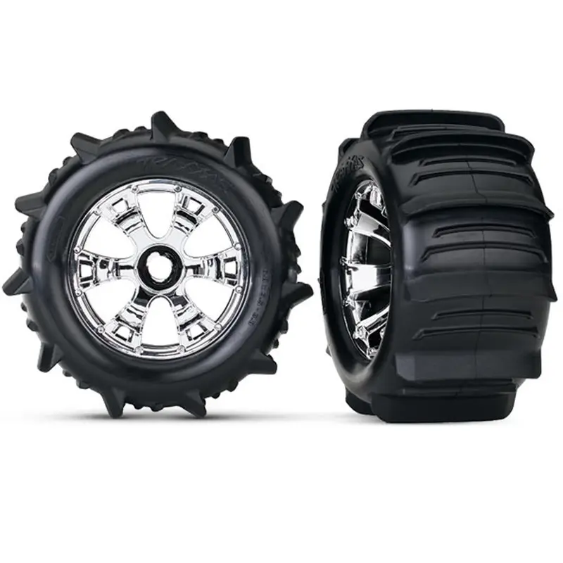 Traxxas Paddle Tires, Wheels, Geode Chrome, 5672 1