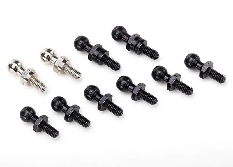 Traxxas Pivot Balls - 6 Black / 2 Silver / 2 Long, 7540X 1