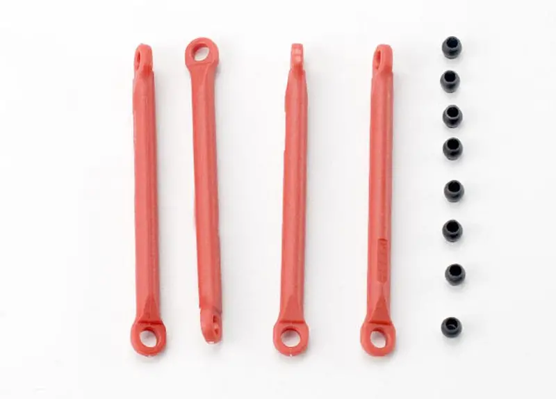 Traxxas Push Rods & Hollow Balls, Composite, 1/16, Red, 7118 1