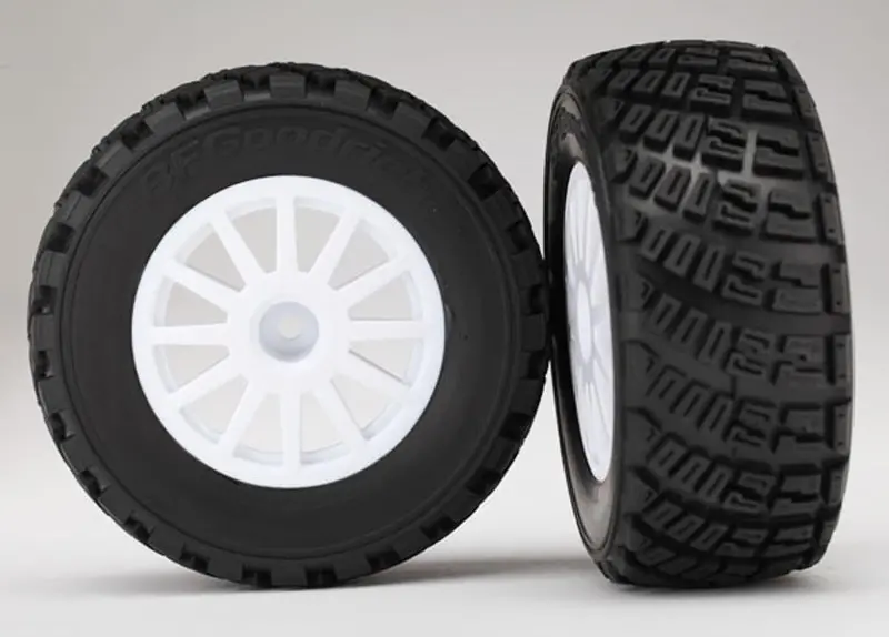 Traxxas Rally Gravel Pattern Tires, Wheels, White, 7473 1