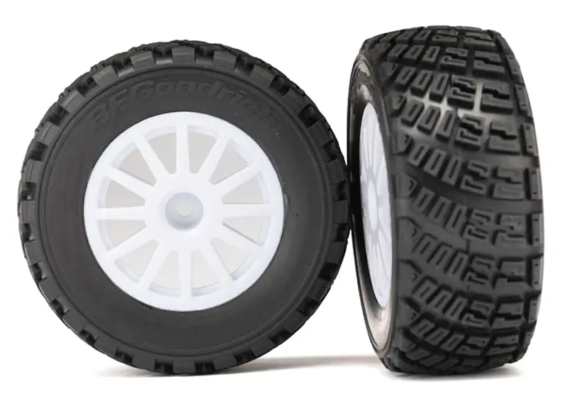 Traxxas Rally Gravel Pattern Tires, Wheels, White, 7473R 1