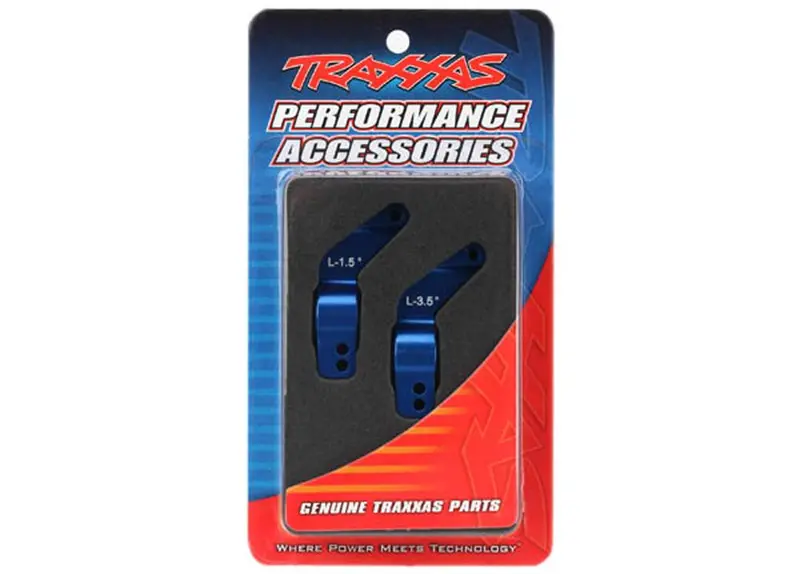 Traxxas Rear Axle Carriers, Left/Right, Aluminum, Blue, 6455 1
