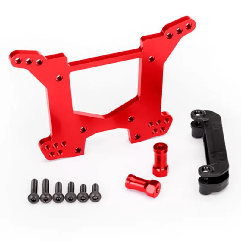 Traxxas Rear Shock Tower, Aluminum, Red, 6738R 1