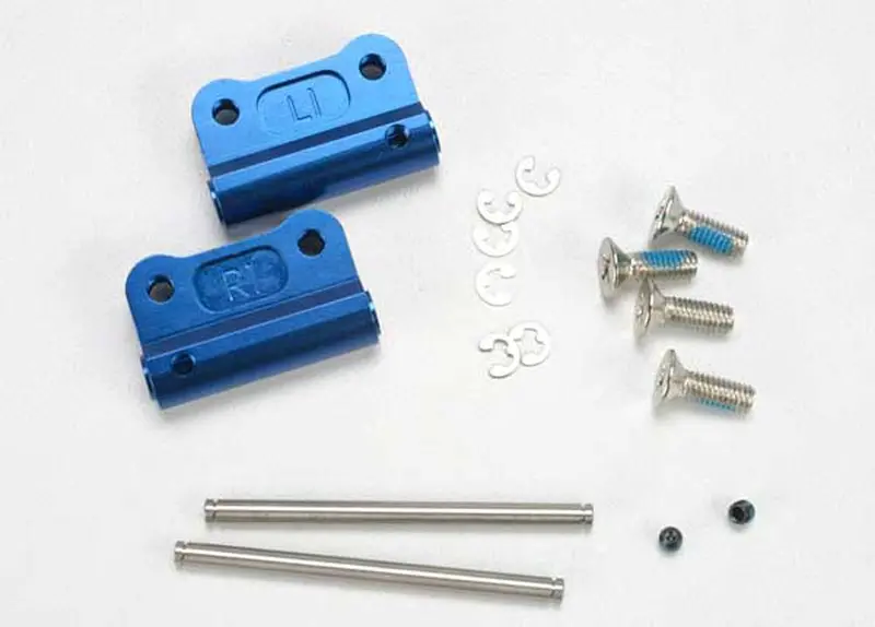 Traxxas Rear Suspension Arm Mounts, Aluminum, +/-1 Degree, 2798X 1