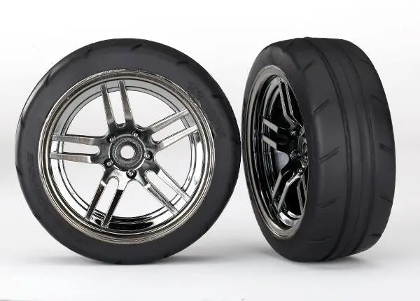 Traxxas Response Tires, Split Spoke Wheels, 1.9", Blk Chrome, 8373 1