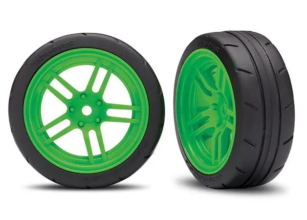 Traxxas Response Tires, Split Spoke Wheels, 1.9", Green, 8373G 1