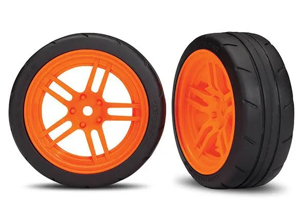 Traxxas Response Tires, Split Spoke Wheels, 1.9", Orange, 8373A 1