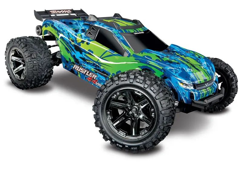 Traxxas Rustler 4X4 Vxl W/ Tsm Stadium Truck, Green, 67076-4 1