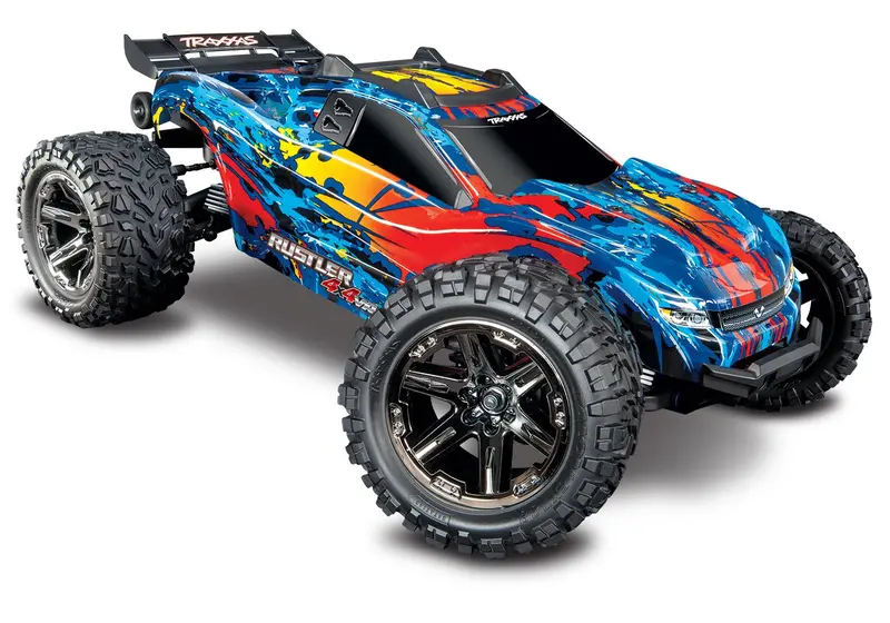 Traxxas Rustler 4X4 Vxl W/ Tsm Stadium Truck, Red, 67076-4 1