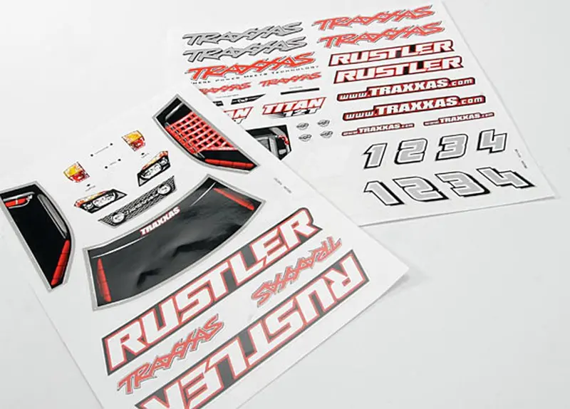 Traxxas Rustler Decal Sheets, 3716 1