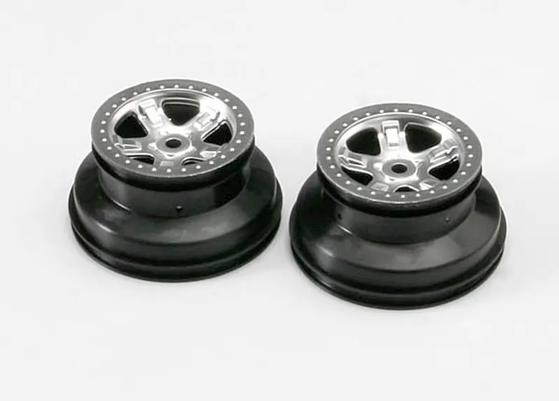 Traxxas Sct Beadlock Style Wheels, Satin Chrome, 5972 1