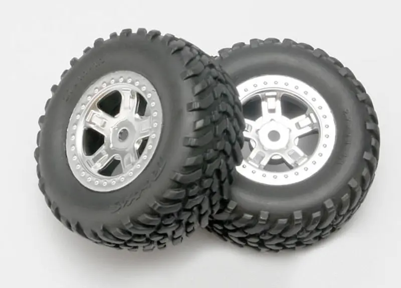 Traxxas Sct Off-Road Racing Tire, Sct Wheel, Satin Chrome, 7073 1