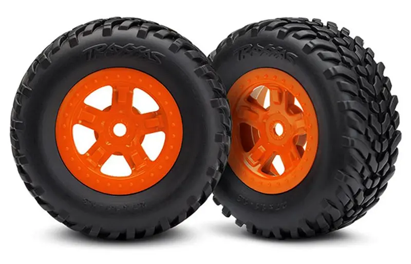 Traxxas Sct Off-Road Racing Tires, Sct Wheels, Orange, 7674A 1