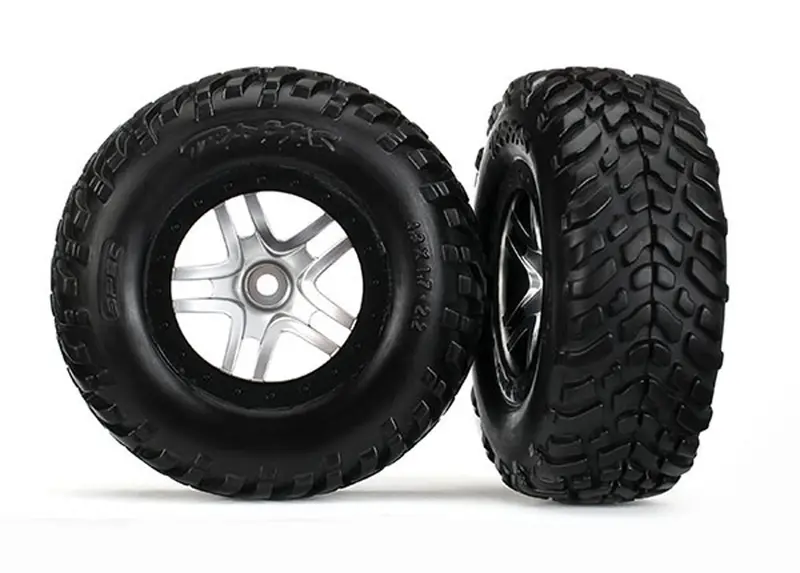 Traxxas Sct Off-Road Racing Tires, Sct Wheels, Satin Chrome, 6892R 1