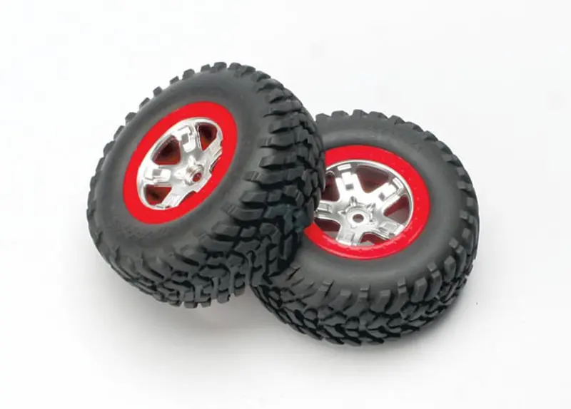 Traxxas Sct Off-Road Tires, Sct Beadlock Style Wheel, Red, 5873A 1