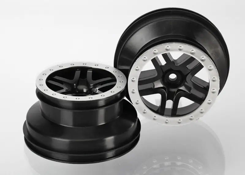 Traxxas Sct Split-Spoke Wheels, Black/Satin Chrome, 5884 1