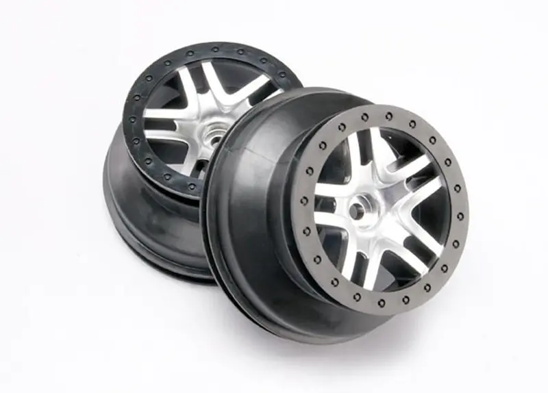 Traxxas Sct Split-Spoke Wheels, Satin Chrome, Front, 2Wd, 5876 1