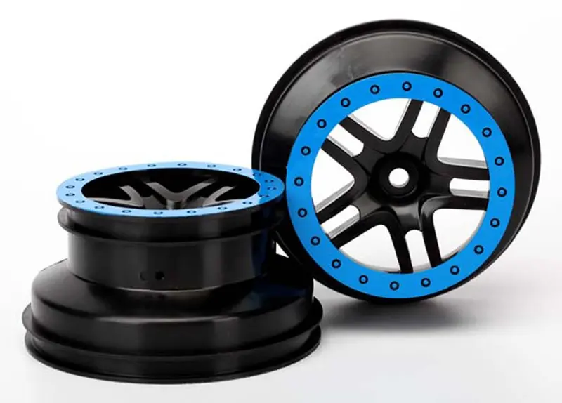 Traxxas Sct Ss Beadlock Style Wheels, Black/Blue, Front 2Wd, 5886A 1