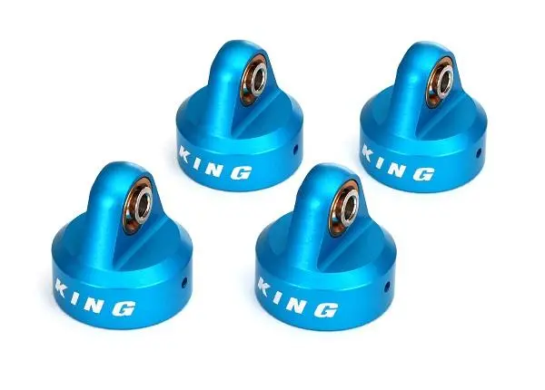 Traxxas Shock Caps, Alum. Blue, King, 8457 1