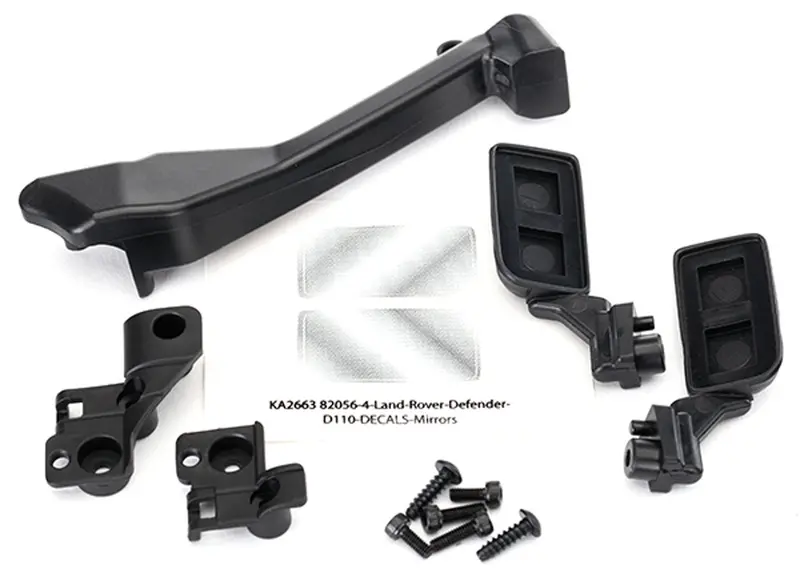 Traxxas Side Mirrors, Snorkel, Mounting Hardware, 8020 1