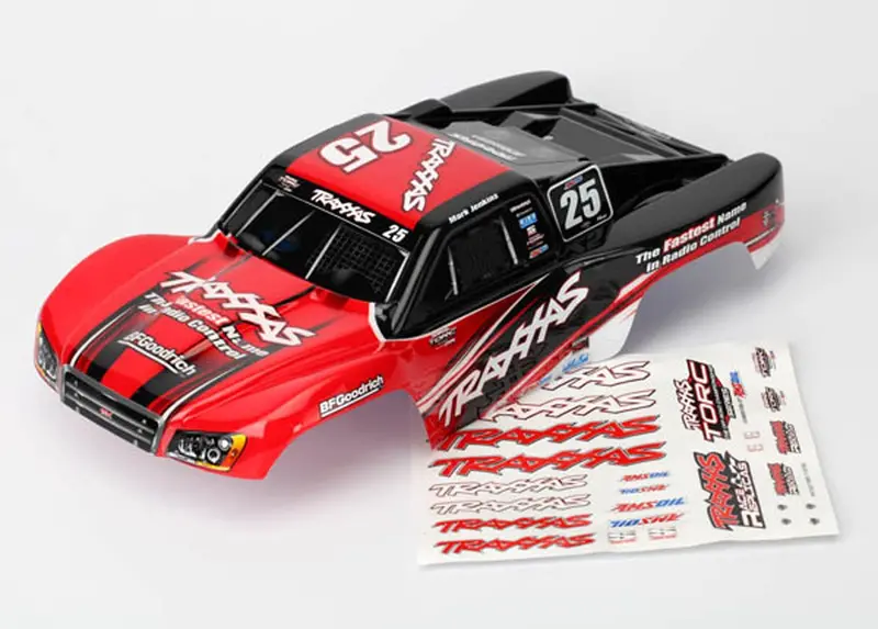 Traxxas Slash 4X4 1/16 Body, Painted, Red, Mark Jenkins, 7084R 1