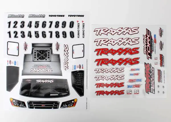 Traxxas Slash 4X4 1/16 Team Truck Decal Sheets, 7013X 1