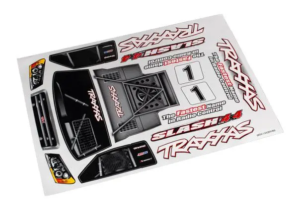 Traxxas Slash 4X4 Decal Sheet, 6813R 1