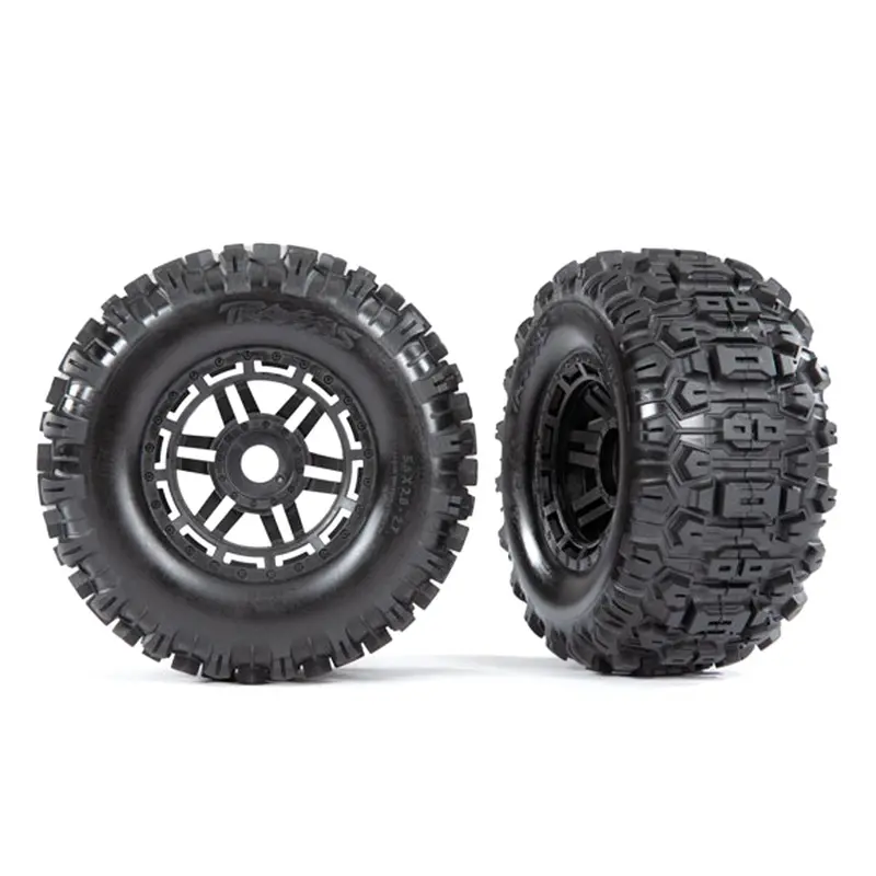 Traxxas Sledgehammer Tires, 2.8" Dual Profile Wheels, Black, 8973 1