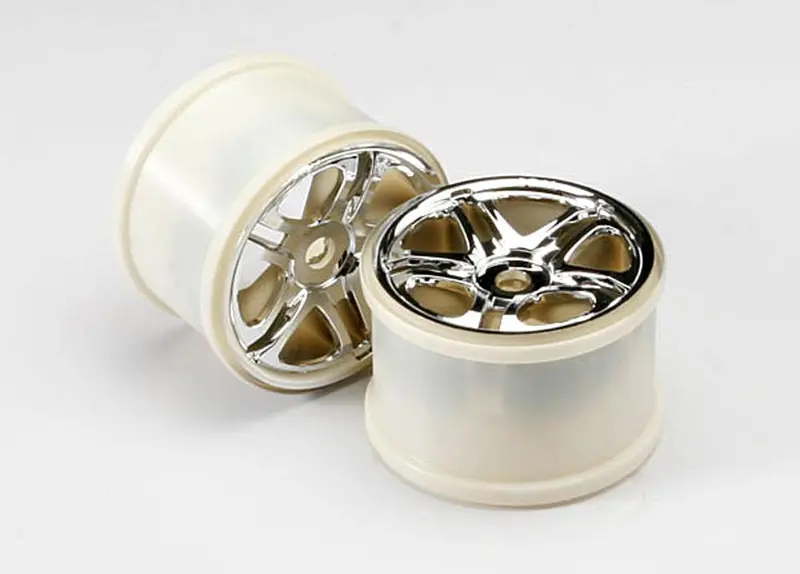 Traxxas Split Spoke 3.8" Wheels, Chrome, 5172R 1