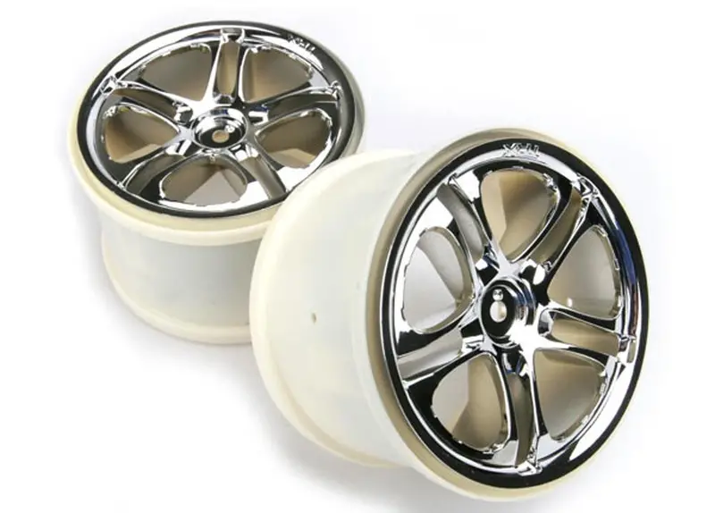 Traxxas Split Spoke 3.8" Wheels, Chrome, 5172X 1