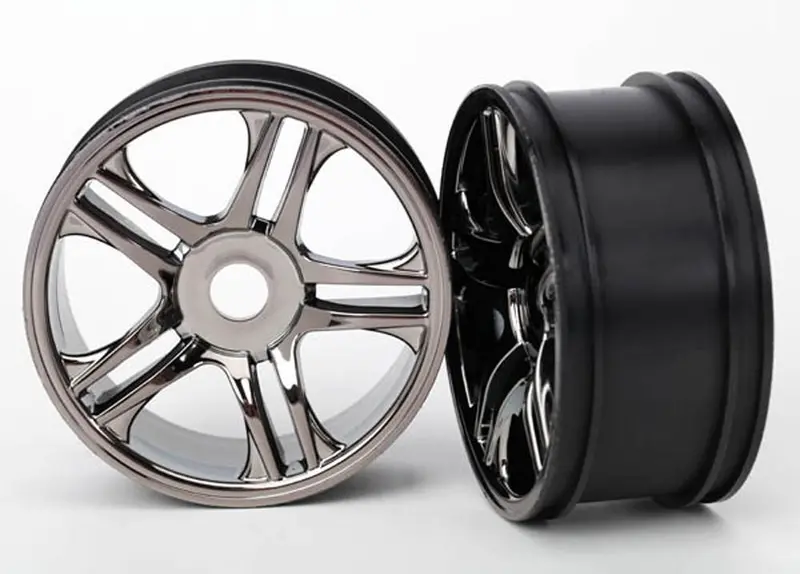 Traxxas Ss Wheels, Black Chrome, Front, 6478 1