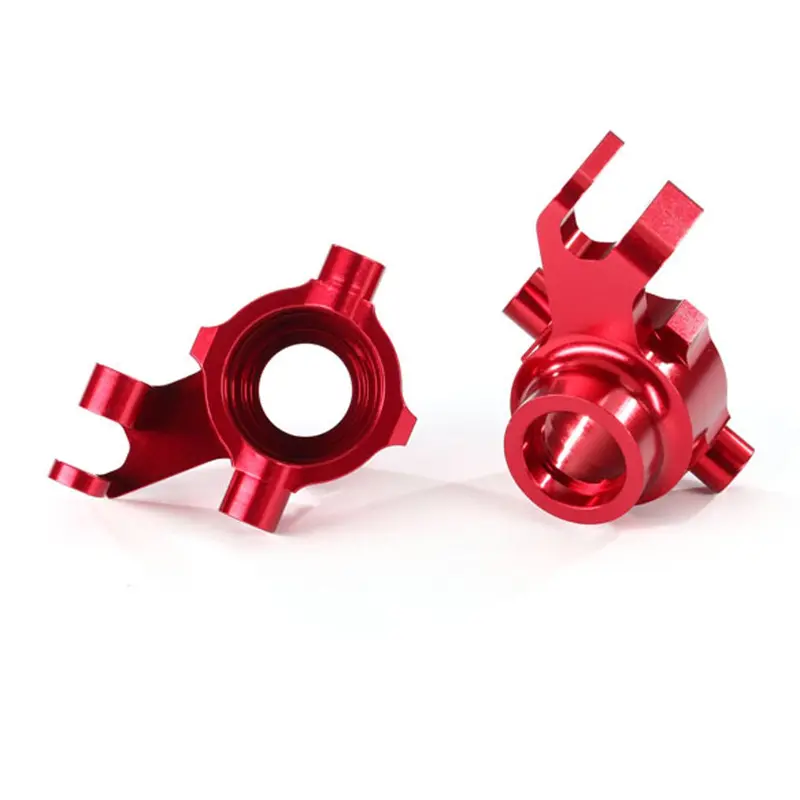 Traxxas Steering Blocks, Aluminum, Red, 8937R 1
