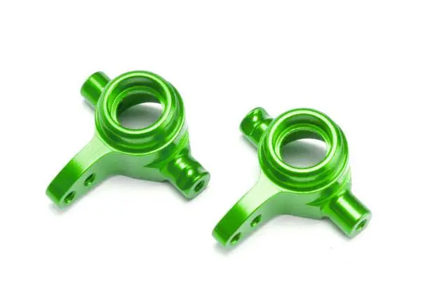 Traxxas Steering Blocks, Left & Right, Aluminum, Green, 6837G 1