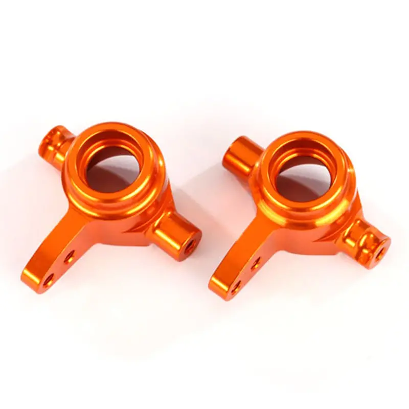 Traxxas Steering Blocks, Left & Right, Aluminum, Orange, 6837A 1