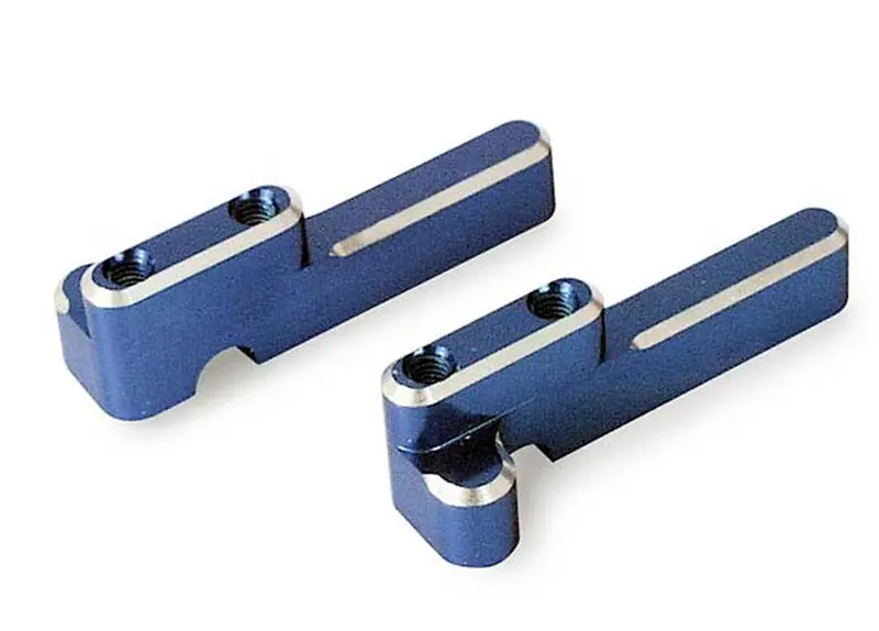 Traxxas Steering/Shift Servo Mounts - Blue Aluminum, 4918X 1