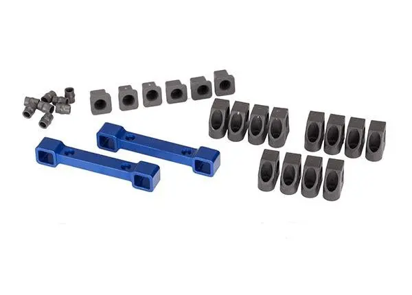 Traxxas Suspension Arm Mounts, Aluminum, Blue, 8334X 1