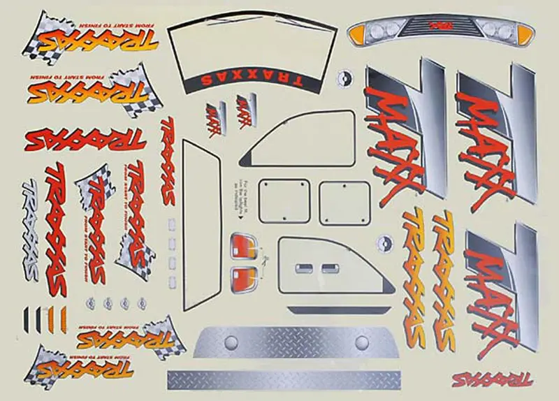Traxxas T-Maxx 4911X Body Decal Sheet, 4913 1