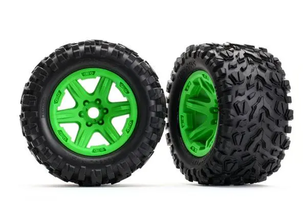 Traxxas Talon Ext Tires & Wheels, 3.8", Green, 8672G 1