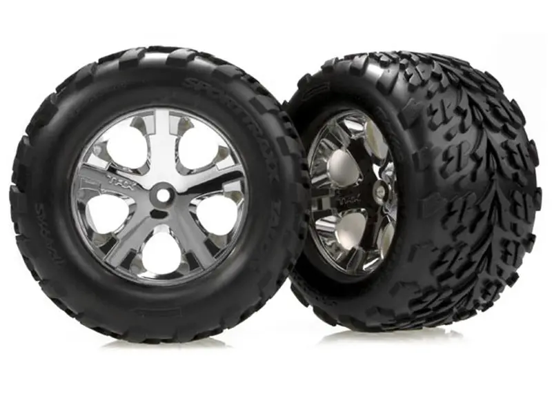 Traxxas Talon Tires, All-Star 2.8" Wheels, Chrome, 3669 1